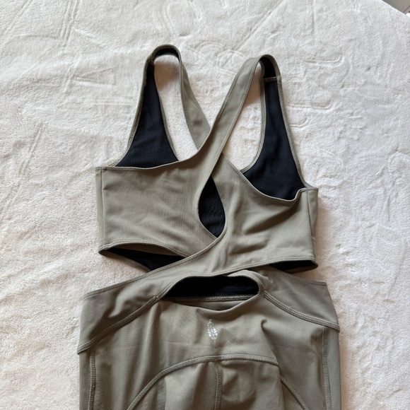 New! Free Movement x Free People Back It Up Jumpsuit Sage 45454 - Picture 9 of 14